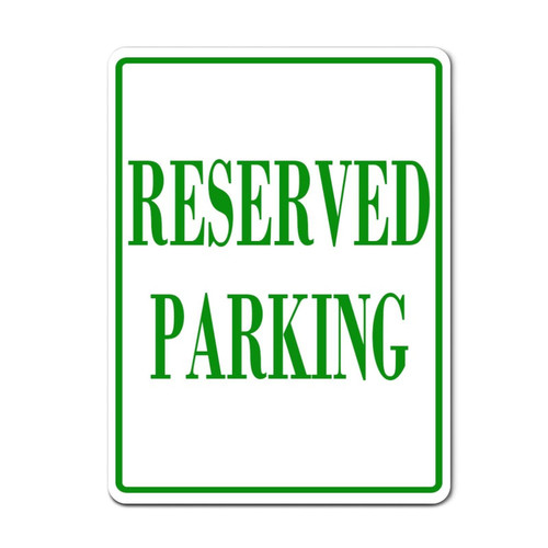 Parking Sign,Reserved Parking with Arrow GREEN and White Metal Warning Signs Funny Private Property Sign Private Property Parking Aluminum Sign OSHA Notice Sign for Outdoor Yard Fence Street Workplace
