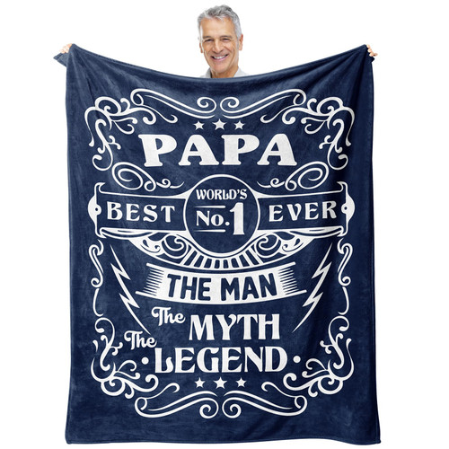 Ivivis Grandpa Gifts Blanket 60"X50", Birthday Gifts for Grandpa, Papa Gifts, Grandpa Birthday Gifts, Gifts for Papa, Best Grandpa Gifts Ideas, Christmas Unique Gifts for Grandfather from Grandkids
