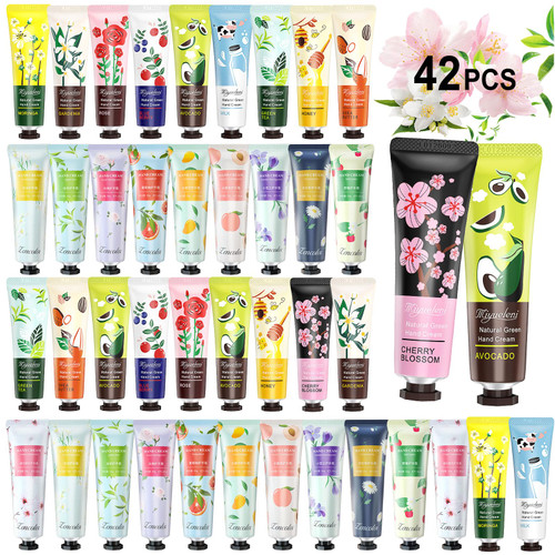 42 Pack Hand Cream Gifts Set- Lotion Sets for Women Gift, Moisturizing Hand Cream For Dry Cracked Hands, Natural Plant Fragrance Hand Lotion Travel Size, Gifts For Women 42 Pack Hand Cream Gifts Set- Lotion Sets for Women Gift, Moisturizing Hand Cream For Dry Cracked Hands, Natural Plant Fragrance Hand Lotion Travel Size, Gifts For Women
