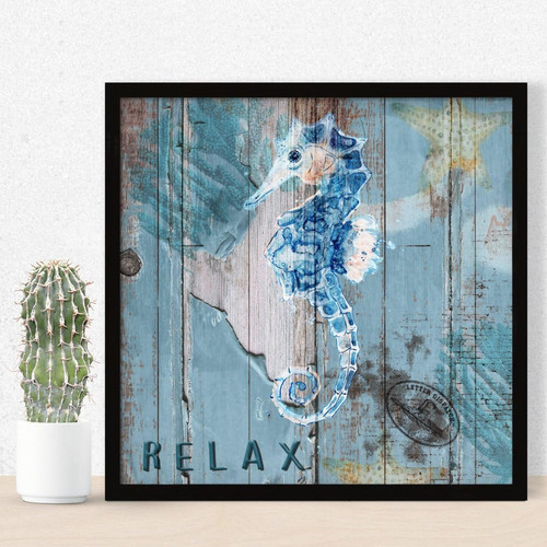 Nautical Beach Ocean Theme Underwater Sea Horse Framed Wall Art Sign Wall Decoration Farmhouse Coastal Seascape Painting Signs Country Wooden Plaque Sign for Table Kitchen Porch 12x12in Nautical Beach Ocean Theme Underwater Sea Horse Framed Wall Art Sign Wall Decoration Farmhouse Coastal Seascape Painting Signs Country Wooden Plaque Sign for Table Kitchen Porch 12x12in