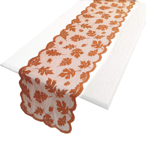 Fall Table Runner with Maple Leaf Table Runner Thanksgiving Table Runner Fall Haverst Lace Runner Thanksgiving Decorations for Fall and Thanksgiving Party Decoration