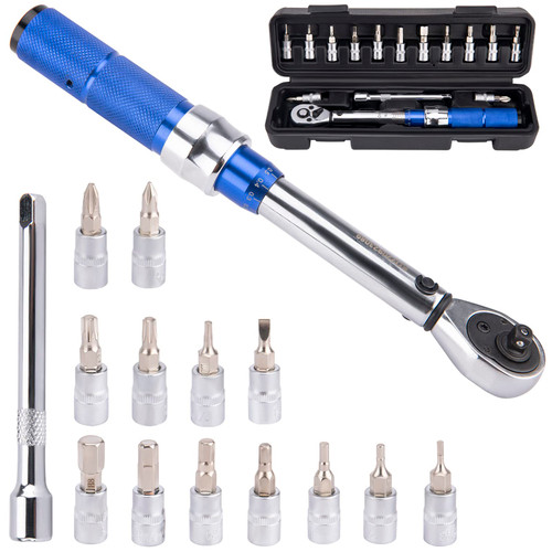 IVONNEY Bike Torque Wrench Set, 1/4 Inch Drive Click Torque Wrench 2-14 Nm, Adjustable 72 Tooth Bicycle Tool Torque Wrench for MTB Road & Mountain Bikes IVONNEY Bike Torque Wrench Set, 1/4 Inch Drive Click Torque Wrench 2-14 Nm, Adjustable 72 Tooth Bicycle Tool Torque Wrench for MTB Road & Mountain Bikes