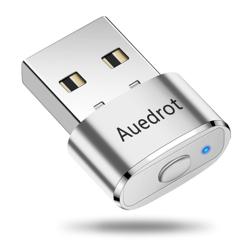 AUEDROT Mouse Jiggler Undetectable Metal USB Mouse Mover with Switch Button, Automatic Mouse Shaker with 2 Jiggle Modes, Mouse Simulator, Driver-Free, Plug & Play, Keep Computer/Laptop Awake, Silver