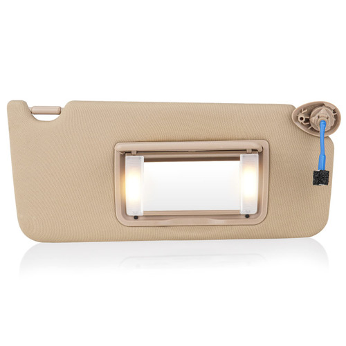 Beige Passenger Right Side Sun Visor Replacement Compatible with 2008 2009 2010 2011 2012 Honda Accord Replace 83230TA0A91ZA