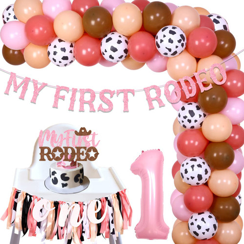 First Rodeo Birthday Party Decorations, Cowgirl 1st Birthday Party Decorations, Pink and Apricot Balloons Garland Western Cowgirl Rodeo Theme Birthday Banner Party Supplies for Girls Birthday First Rodeo Birthday Party Decorations, Cowgirl 1st Birthday Party Decorations, Pink and Apricot Balloons Garland Western Cowgirl Rodeo Theme Birthday Banner Party Supplies for Girls Birthday