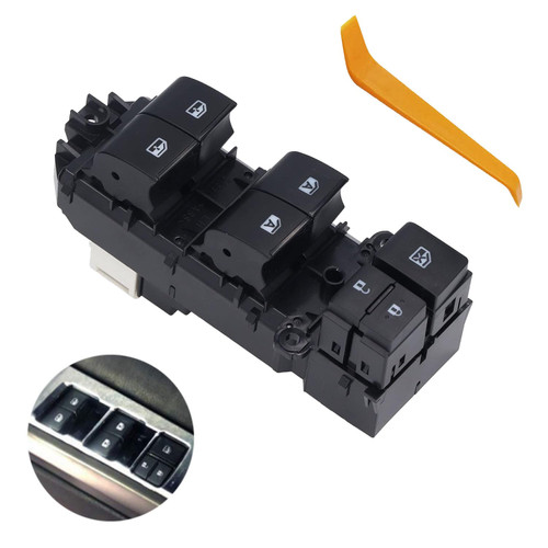 TINJO Power Window Master Control Switch Button Compatible with Toyota Tacoma Highlander 2014-2021 Replace OEM 84820-0E020 for Front Left Driver Side Power Window Switch Fit for Highlander 2014-2021