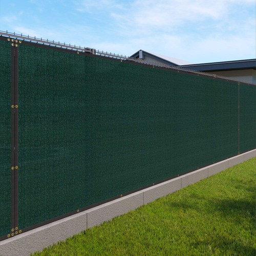 Windscreen4less 4' x 40' S Privacy Fence Screen Heavy Duty Windscreen Fencing Mesh Fabric Shade Net Cover with Brass Grommtes for Outdoor Wall Garden Yard Pool Deck Green