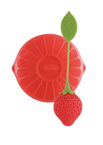 Trudeau Silicone Tea Infuser & Cup Lid Set (Random Colors) (1, A)
