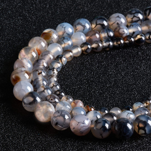 45pcs 8mm Natural Gemstone Beads White Dragon Vein Agate Beads Round Loose Beads for Jewelry Making with Crystal Stretch Cord 45pcs 8mm Natural Gemstone Beads White Dragon Vein Agate Beads Round Loose Beads for Jewelry Making with Crystal Stretch Cord