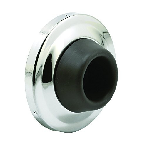 Prime-Line J 4669 Door Wall Stop, 2-5/16 in Diameter, Solid Brass, Polished Chrome, Pack of 1 Prime-Line J 4669 Door Wall Stop, 2-5/16 in Diameter, Solid Brass, Polished Chrome, Pack of 1