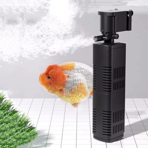 HIERYAN Aquarium Fish Tank Filter, Submersible Aquarium Internal Filter Adjustable Fish Tank Filter with Water Pump, 4 in 1 Aquarium Filters for 10-50 Gallon Fish Tanks