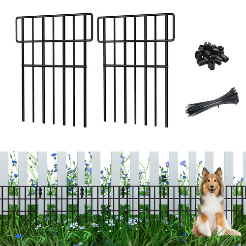 Xeeol 12 Pack Animal Barrier Fence, 13ft (L) x 17in (H) Decorative Garden Fencing Border for Yard, Rustproof Metal Wire No Dig Bottom Fence Panels for Dog and Rabbit, Outdoor Patio Decor Xeeol 12 Pack Animal Barrier Fence, 13ft (L) x 17in (H) Decorative Garden Fencing Border for Yard, Rustproof Metal Wire No Dig Bottom Fence Panels for Dog and Rabbit, Outdoor Patio Decor