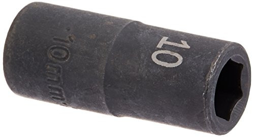 SK Hand Tool 8980 6 Point 3/8-Inch Drive Semi-Deep Impact Socket, 10mm