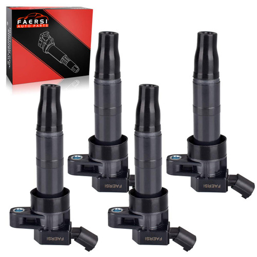 FAERSI Set of 4 Ignition Coils Pack Replacement for Hyundai Genesis Sonata Kia Optima, Replace OE# UF611 C1667 FAERSI Set of 4 Ignition Coils Pack Replacement for Hyundai Genesis Sonata Kia Optima, Replace OE# UF611 C1667