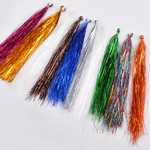 Crystal Flash Fly Tying Materials, 10 Packs Multi-Color Flashabou Flat Holographic Mylar Crystal Flash for Making Fly Fishing Lure Flies