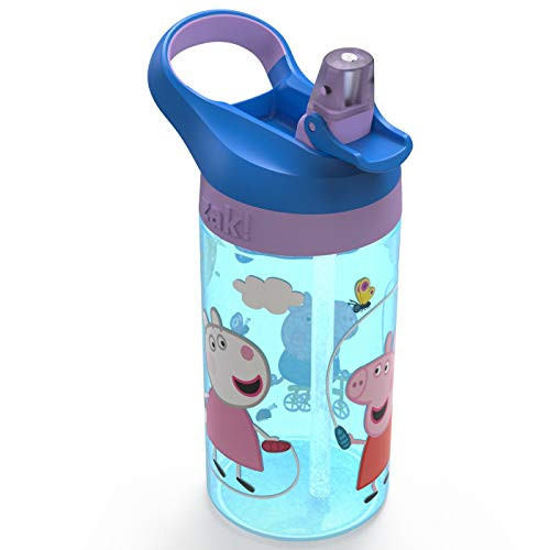 Peppa Pig Zak Designs 16oz Plastic Water Bottle Blue/Purple
