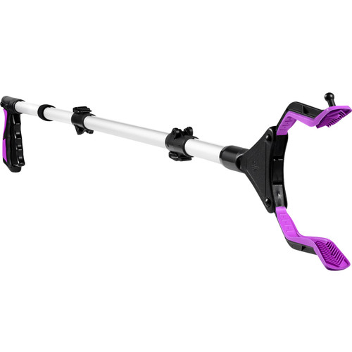 Rirether 43" Long Grabber Reacher Tool, Foldable Reacher Grabber with Magnetic Tip,Wide Jaw and Rotating Gripper Mobility Aid, Aluminum Alloy Lightweight Trash Picker Grabber(Purple)