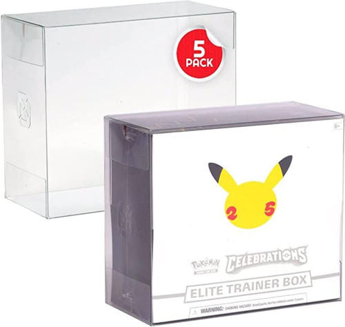 EVORETRO Elite Trainer Box Protective Case - Soft Crease, Archival Grade, 0.50mm Thick Clear Plastic PET Display Box Protector Compatible with Pokemon ETB Box, Practical Storage Case - TCG Collectors