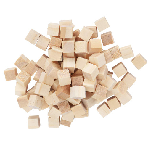 Wooden Cubes 100pcs, 1cm Small Wood Blocks Unfinished Wood Craft Cubes Natural Wooden Blocks for Puzzle Making, Crafts, and DIY Projects