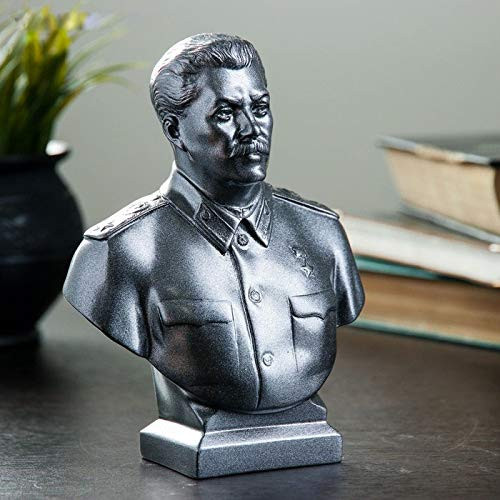 Stalin Joseph Vissarionovich Steel Colored Bust Sculpture Statue Collectible Art Figurine Figure