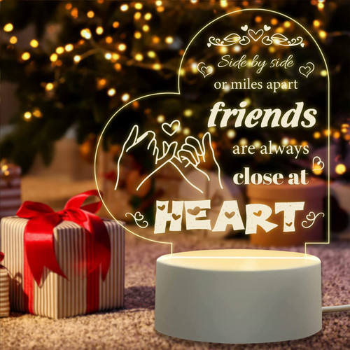 Gifts for Friends, Friendship Gifts for Women, Friendship Lamp, Friend Gifts for Women, Birthday Gifts for Friends Bestie Soul Sister, Best Friend Gift - Acrylic Night Lamp