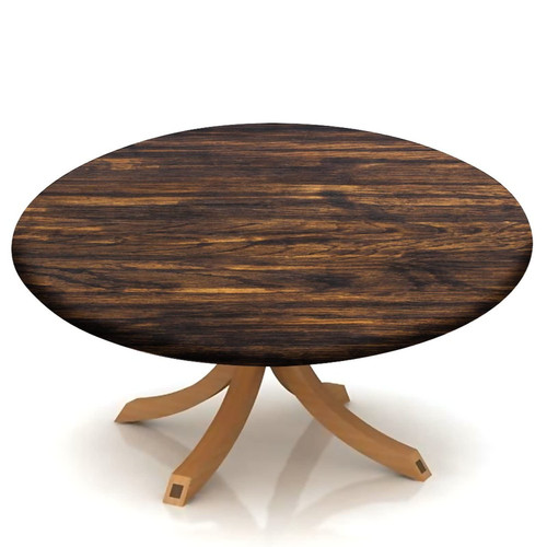Atury Round Fitted Polyester Tablecloths, Dark Wood Grain Elastic Edge Home Decor Table Cover, Oil & Dust Proof Washable Table Cover, for Family Festival Party Tablecloths, Fit for 48" Round Table