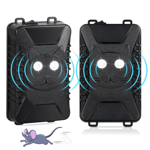 2 Pack Ultrasonic Rodent Repellent for Car Engines Under Hood Animal Repeller Battery Powered Rat Deterrent Mouse Blocker with LED Strobe Lights Car Truck RV Rodent Defense Vehicle Protection 2 Pack Ultrasonic Rodent Repellent for Car Engines Under Hood Animal Repeller Battery Powered Rat Deterrent Mouse Blocker with LED Strobe Lights Car Truck RV Rodent Defense Vehicle Protection