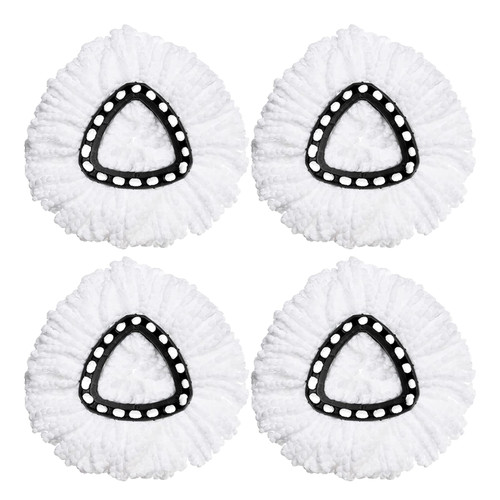 4 Pack Mop Replacement Heads for O-Ceda EasyWrin Spin Mop, Microfiber Spin Mop Refills, Easy Cleaning Mop Head Replacement