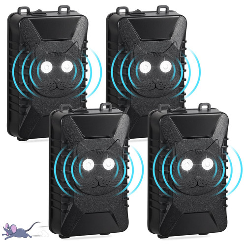 4 Pack Ultrasonic Rodent Repellent for Car Engines Under Hood Animal Repeller Battery Powered Rat Deterrent Mouse Blocker with LED Strobe Lights Car Truck RV Rodent Defense Vehicle Protection 4 Pack Ultrasonic Rodent Repellent for Car Engines Under Hood Animal Repeller Battery Powered Rat Deterrent Mouse Blocker with LED Strobe Lights Car Truck RV Rodent Defense Vehicle Protection