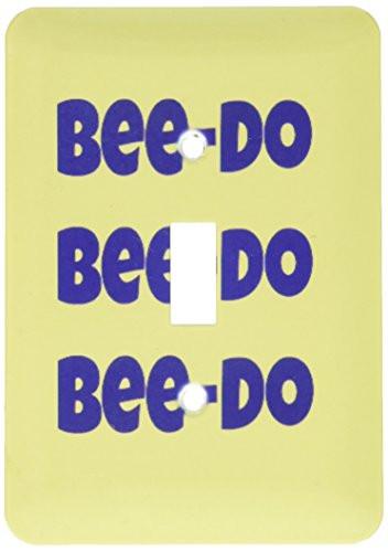 3dRose lsp_195349_1 Bee Do, Bee Do, Bee Do, Blue, Yellow Light Switch Cover