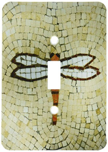 3dRose LSP_29712_1 Dragonfly On Beige Toggle Switch, Multi-Color