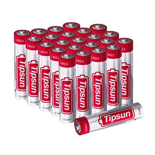 Tipsun 24 Pack AAA Alkaline Batteries, 1.5V High Energy LR03 Dry Batteries for Flashlight, Toys, Remote Control and Other Household Appliance