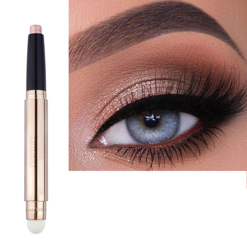 Cream Eyeshadow Stick, Shimmer Eye Shadow Stick Waterproof Eyeshadow Pencil Long Lasting Eye Brightener Highlighter Stick Crayon Glitter Eyeshadow Sticks for Women Eyes Makeup Easy to Wear (#3)