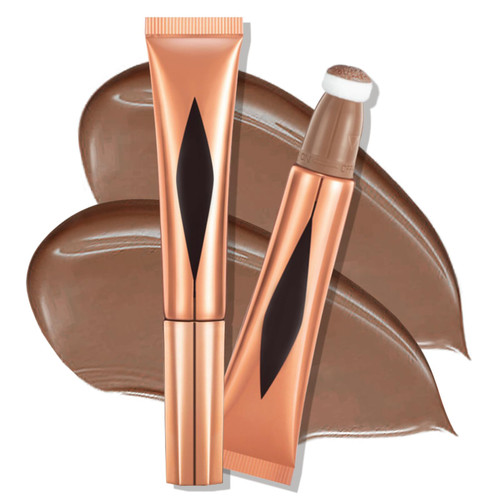 Ofanyia Contour Beauty Wand, Liquid Face Concealer Contouring with Cushion Applicator, Natural Matte Finish Contour Stick, Lightweight Blendable Super Silky Cream Contour Stick (05#)