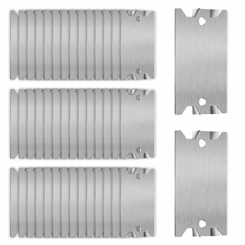 Fyjbnh 100PCS Nail Plates for Studs - Steel Safety Plates for Plumbing and Wiring Protection - 1.5 x 2.5 Inches Cable Protectors - Vital Anti-Nail Shielding for Construction Projects