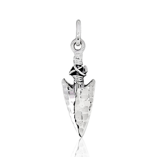 WithLoveSilver Solid 925 Sterling Silver Celtic Archer Rock and Arrowhead Pendant