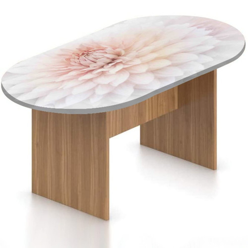 Oval Fitted Tablecloth, Dahlia Flower Elasticized Polyester Table Cover,Blossom with Distinct Macro Petals Vine Herbs Print Fitted Table Cloth, Fits Oval Tables up to 36" x 48", for Indoor & Outdoor Oval Fitted Tablecloth, Dahlia Flower Elasticized Polyester Table Cover,Blossom with Distinct Macro Petals Vine Herbs Print Fitted Table Cloth, Fits Oval Tables up to 36" x 48", for Indoor & Outdoor