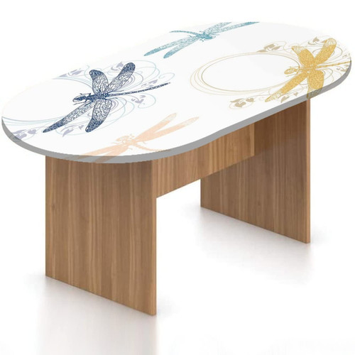 Oval Table Cover Fitted, Dragonfly Elastic Edged Polyester Table Cover,Floral Spring Bugs Wings with Flower Petals Print Fitted Table Pad, Fits Oval Tables up to 42" x 68", for Kitchen Indoor Dining Oval Table Cover Fitted, Dragonfly Elastic Edged Polyester Table Cover,Floral Spring Bugs Wings with Flower Petals Print Fitted Table Pad, Fits Oval Tables up to 42" x 68", for Kitchen Indoor Dining