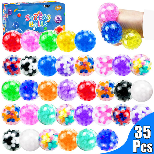 35Pcs Stress Balls, Squishy Squeeze Balls Bulk, Small Sensory Balls, Fidget Toys for Kids Adults ADHD Stress Relief, Classroom Prize, Party Favors, Birthday Gift, Goodie Bag Stuffers 35Pcs Stress Balls, Squishy Squeeze Balls Bulk, Small Sensory Balls, Fidget Toys for Kids Adults ADHD Stress Relief, Classroom Prize, Party Favors, Birthday Gift, Goodie Bag Stuffers