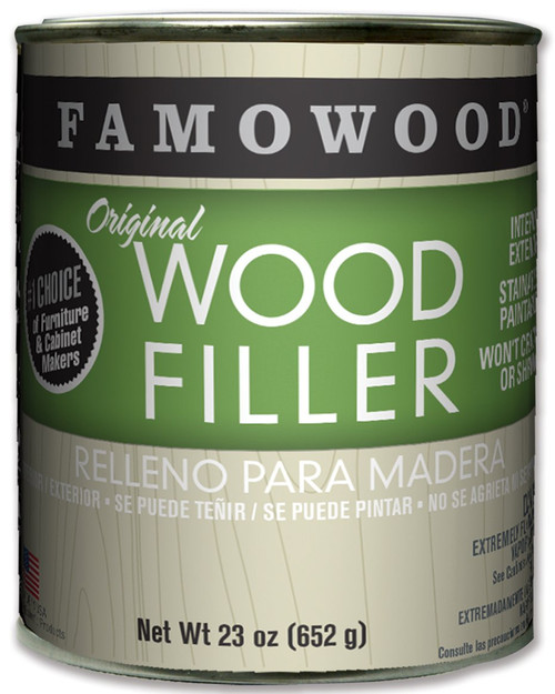 FamoWood 36021144 Original Wood Filler - Pint, White