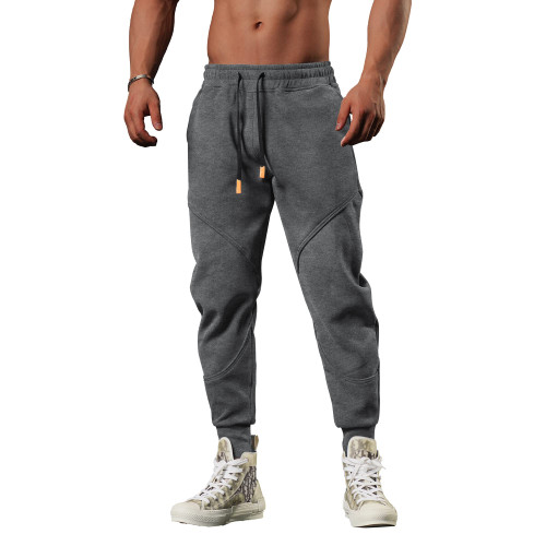 FIRSTGYM Mens Sweatpant Tapered Jogger Active Training Pants Dark Grey