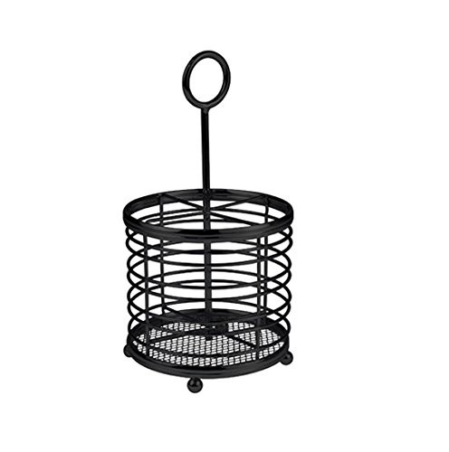 Spectrum Diversified Contempo Silverware Caddy/Holder, Black