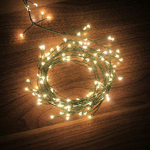 6feet 120 LED Starry Lights, Dailyart Battery Operated Waterproof Dark Green Copper Wire Fairy Light String Light for Garland, Wreath, Patio, Garden, Wedding, Party, Xmas(Warm White) 6feet 120 LED Starry Lights, Dailyart Battery Operated Waterproof Dark Green Copper Wire Fairy Light String Light for Garland, Wreath, Patio, Garden, Wedding, Party, Xmas(Warm White)