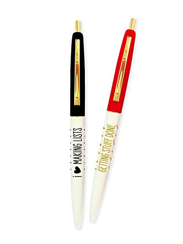 Night Owl Paper Goods Making Lists & Getting Stuff Done Pen Pals Set of 2 Pens