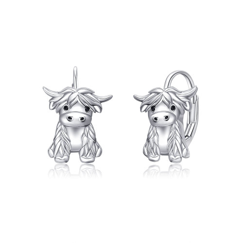 YAFEINI Highland Cow Earrings 925 Sterling Silver Cute Cow Leverback Earrings Drop Dangle Jewelry Gift for Women Girls Daughter YAFEINI Highland Cow Earrings 925 Sterling Silver Cute Cow Leverback Earrings Drop Dangle Jewelry Gift for Women Girls Daughter