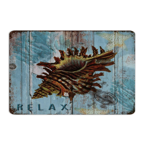 Nautical Beach Ocean Theme Underwater 12x18 Inch Metal Tin Sign Fashion Chic Garden Gate Men Wall Decorations Tin Signs Turtle Sea Life Seaturtle Seahorse Garage Signs for Cabin