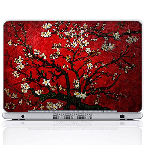 Meffort Inc 17 17.3 Inch Laptop Notebook Skin Sticker Cover Art Decal (Free wrist pad) - Van Gogh Cherry Blossom