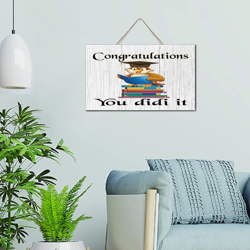 Autravelco Congratulations You Did It Owl Table Decor Signs Inspirational Painted Wood Signs Country Graduations 2022 Wall Art Wood Plaque Sign Home Decor for Laundry House 6x10 Inch Autravelco Congratulations You Did It Owl Table Decor Signs Inspirational Painted Wood Signs Country Graduations 2022 Wall Art Wood Plaque Sign Home Decor for Laundry House 6x10 Inch