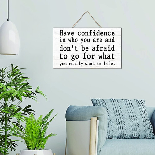 Autravelco Rustic Gallery Wall Decor Wooden Sign Have Confidence in Who You are Hanging Wall Art Wood Plaque Sign 6x10 Inch Wooden Hanging Signs Home Decor for Table Home Autravelco Rustic Gallery Wall Decor Wooden Sign Have Confidence in Who You are Hanging Wall Art Wood Plaque Sign 6x10 Inch Wooden Hanging Signs Home Decor for Table Home