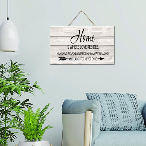 Home Is Where Love Resides Table Decor Signs Vintage Wooden Plaque Sign Antique Wall Art Wood Plaque Sign Home Decor for Dinning Room House 6x10 Inch